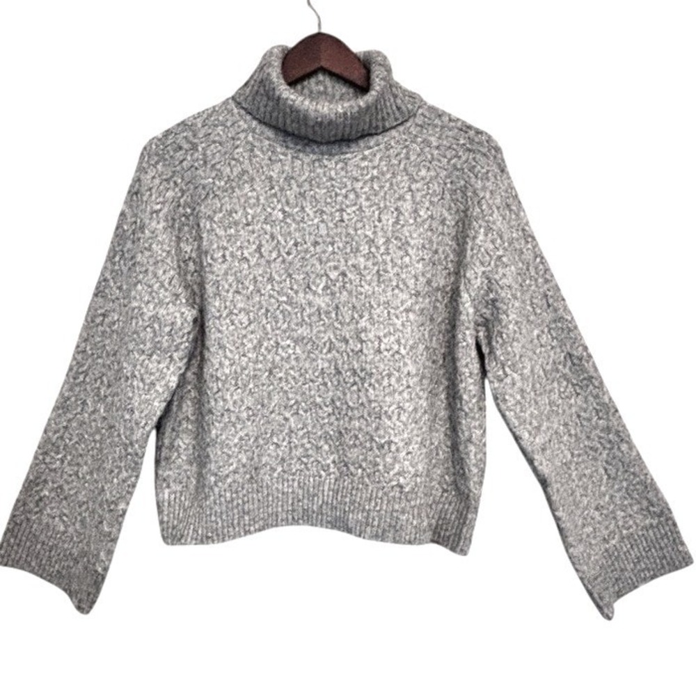 Industry Republic Cable Knit Turtleneck Sweater Sz XL Wool Blend QuietLuxury NEW